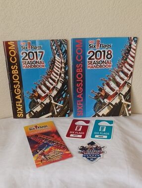3/$25 SALE Six Flags Discovery Kingdom Employee Bundle Handbooks Map Magnet Tags